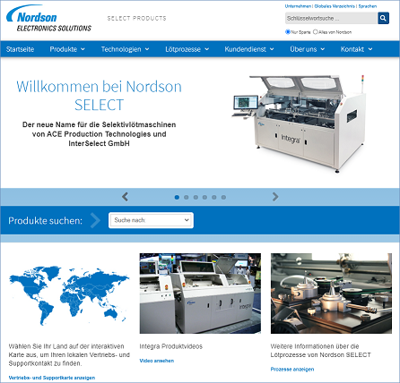 Nordson SELECT website DE 2020